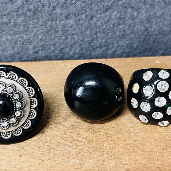 Black and Gold statement Rings. All 9 - Picture 2 of 7